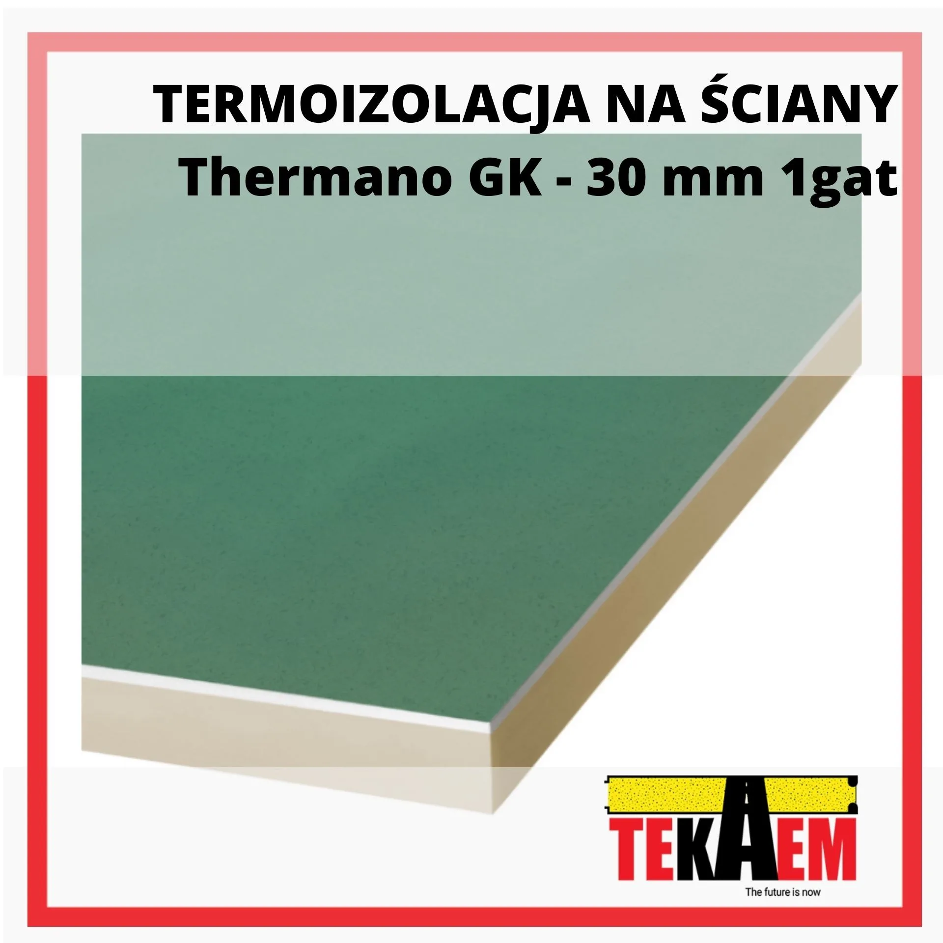 Thermano GK 30mm płyty PIR z karton gipsem odporne na wilgoć