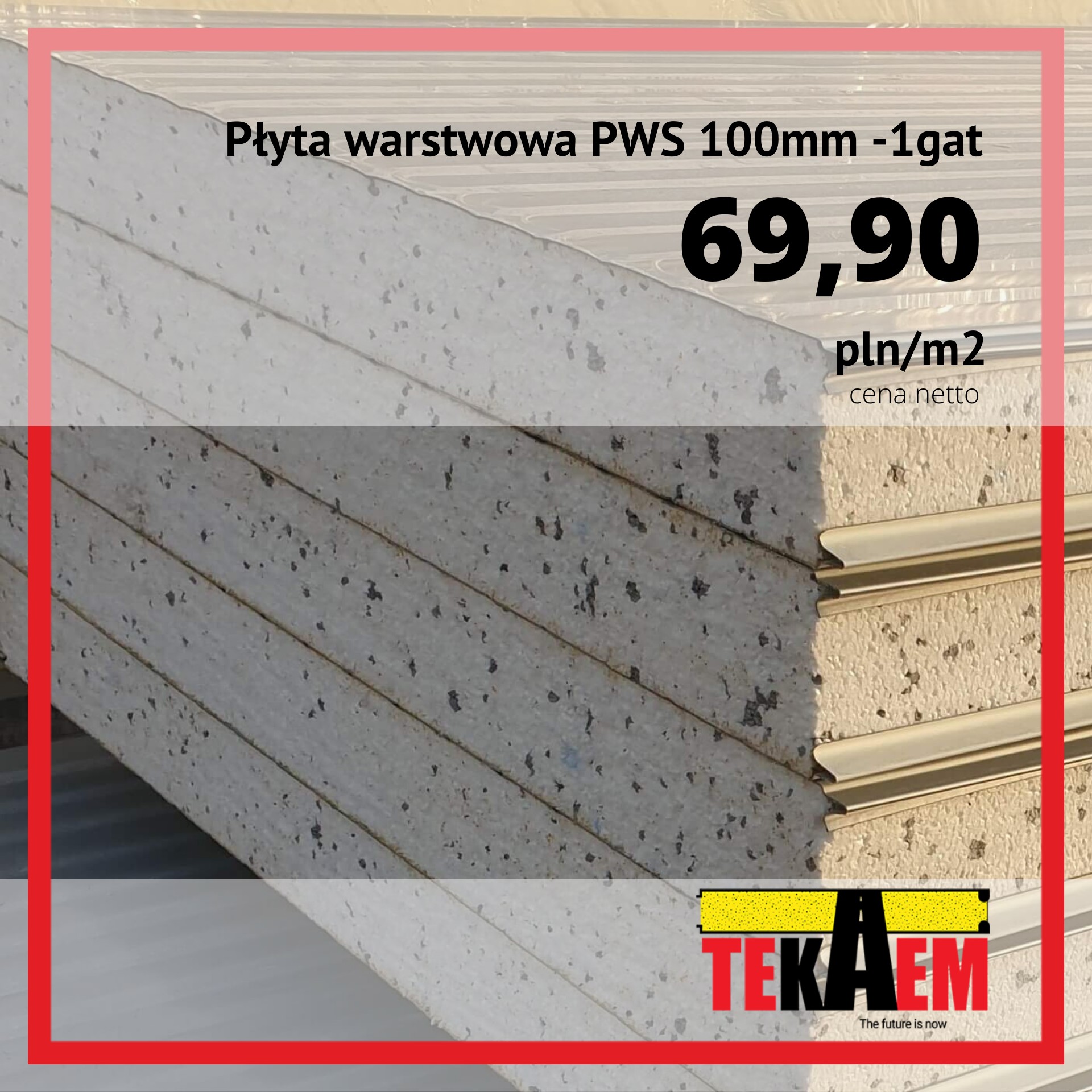 Płyty Warstwowe Styropian ścienne 100mm 1 gat
