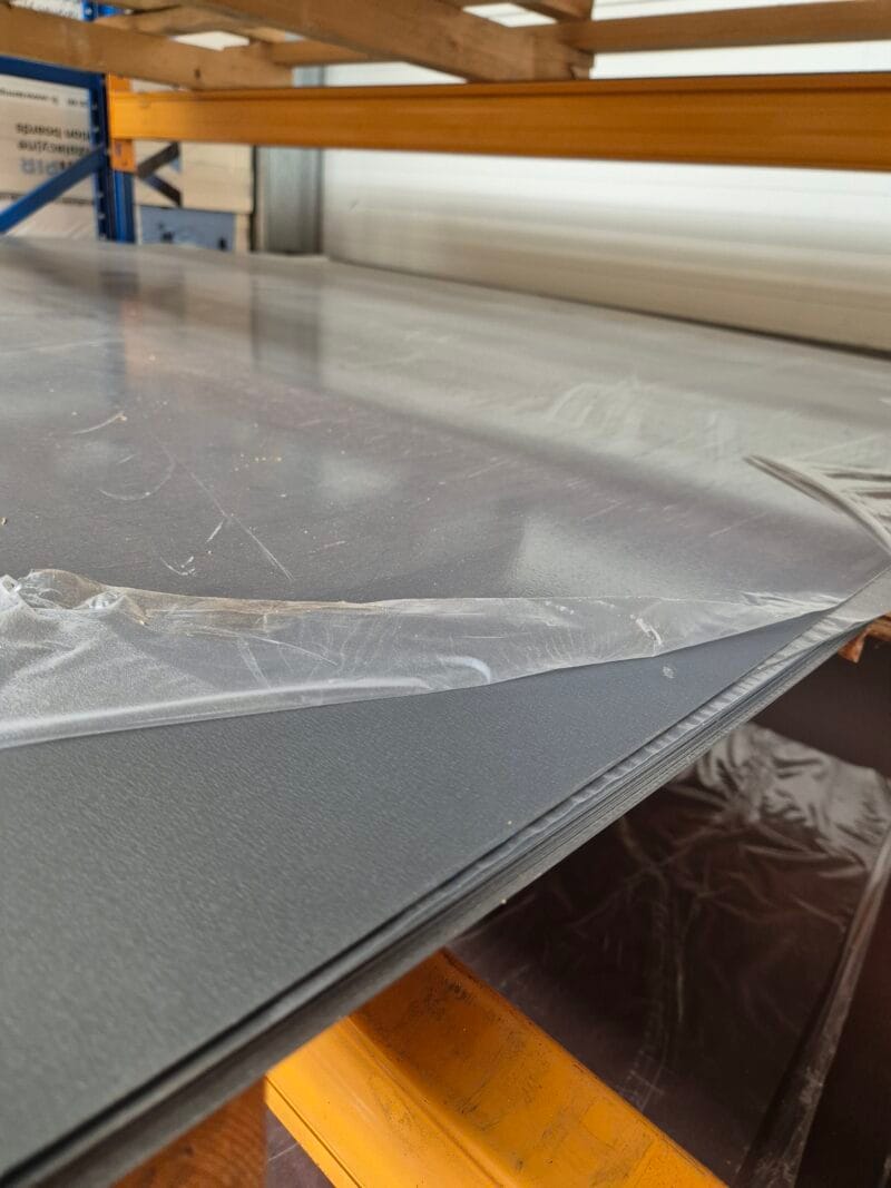 Blacha płaska grafit 7024 MAT OD RĘKI NA MAGAZYNIE arkusze 1240x2000mm obróbkowa - obrazek 2
