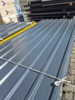 Blacha trapezowa T 18 grafit połysk pokrycie dachowe RAL 7016 ocynkowana