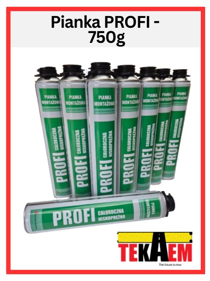 Niskoprężna Piana montażowa PROFI - 750g