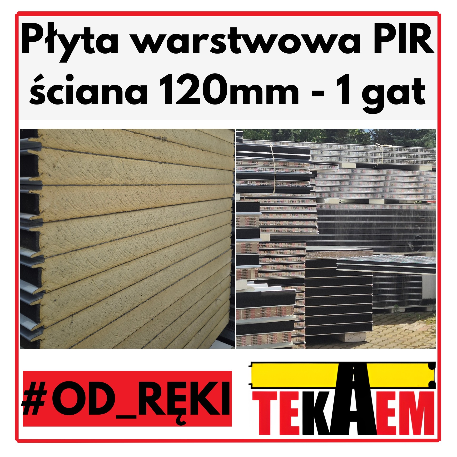 Płyty Warstwowe PIR ścienne 120mm 1gat