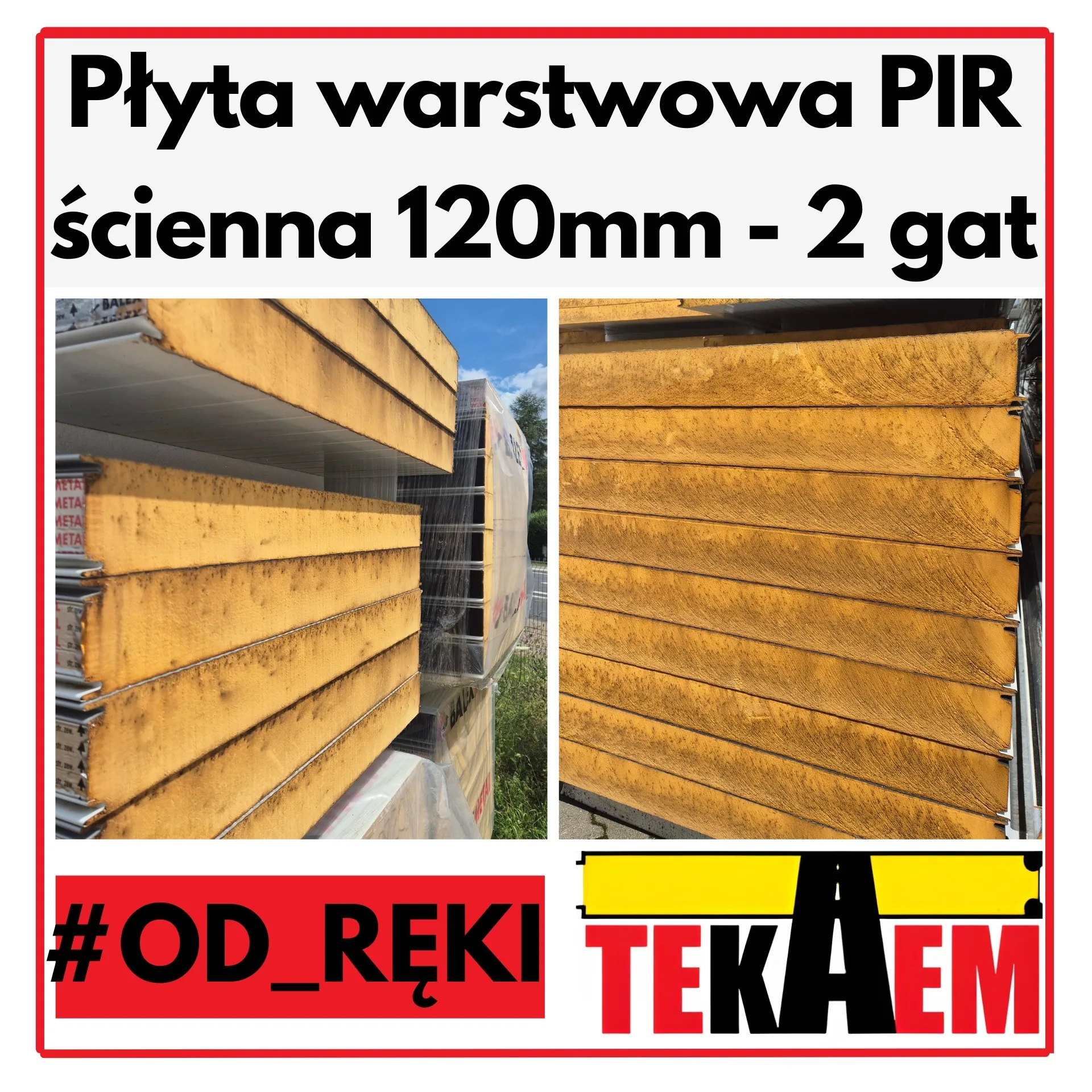 Płyta Warstwowa PIR ścienna 120mm płyta obornicka 12cm Balex 2 gatunek