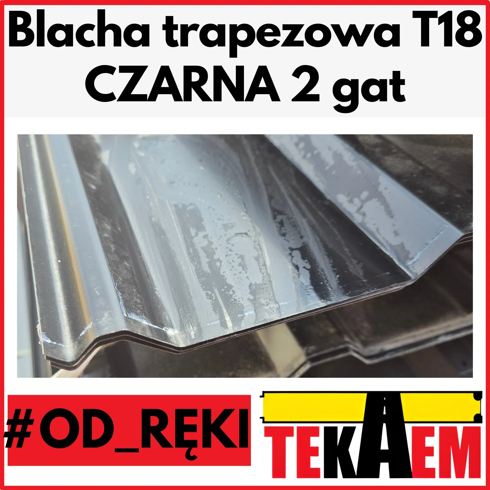 Blacha trapezowa T 18 czarna pokrycie dachowe RAL 9005 blacha ocynkowana