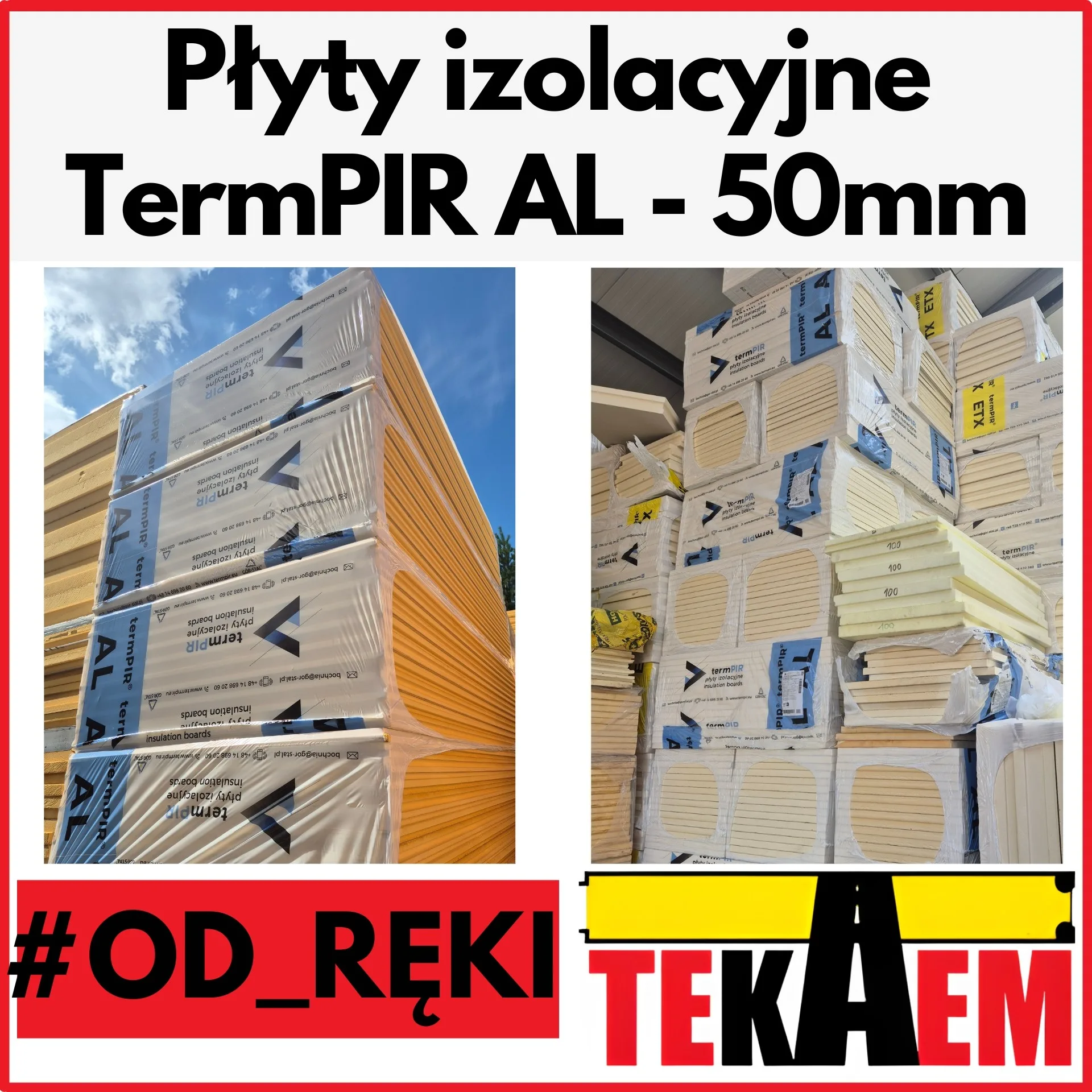 Płyty PIR TermPIR AL 50mm płyty izolacyjne poliizocyjanuran
