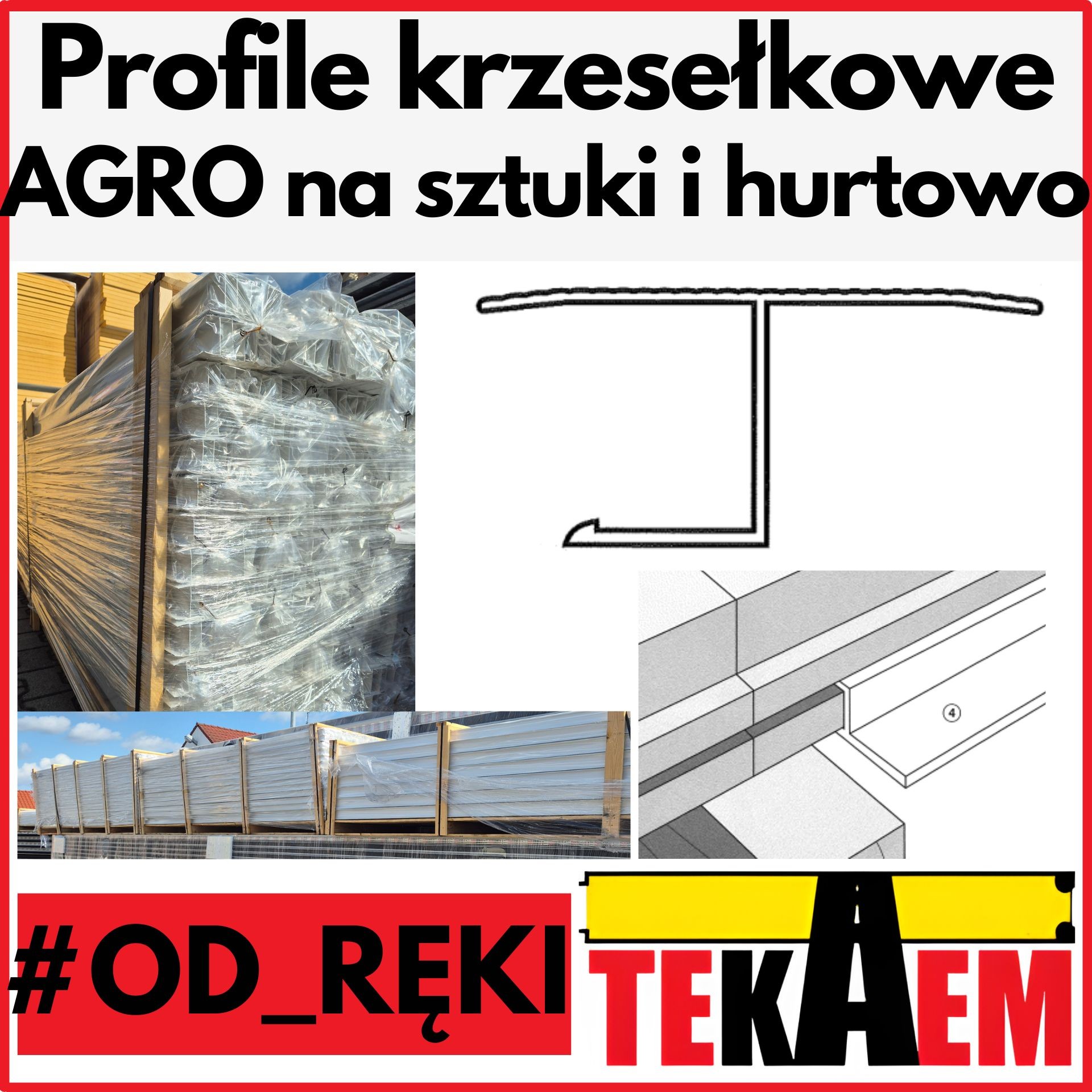 Profile do płyt AGRO krzesełkowe OD RĘKI do 5mb