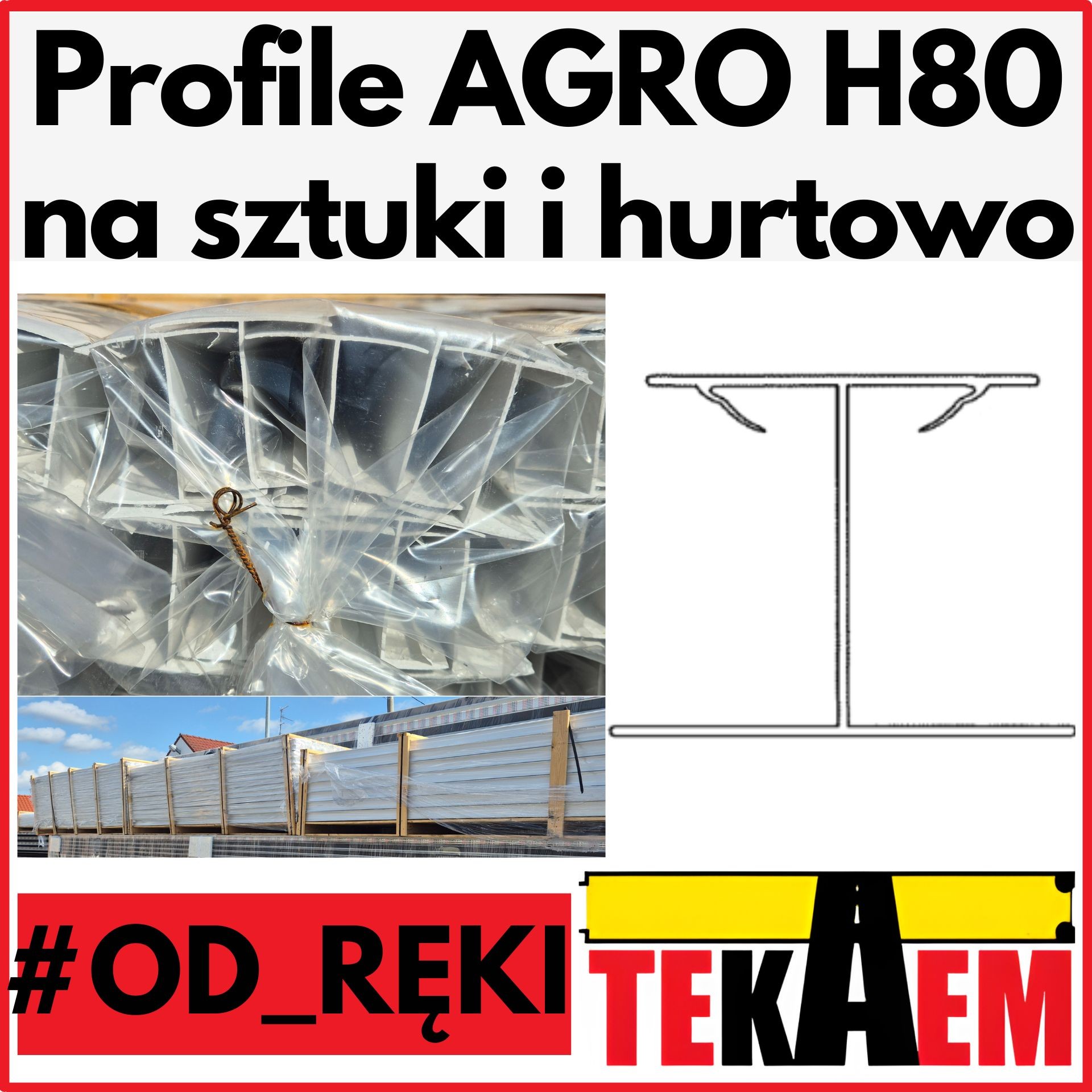 Profile do płyt AGRO H80 OD RĘKI do 5mb