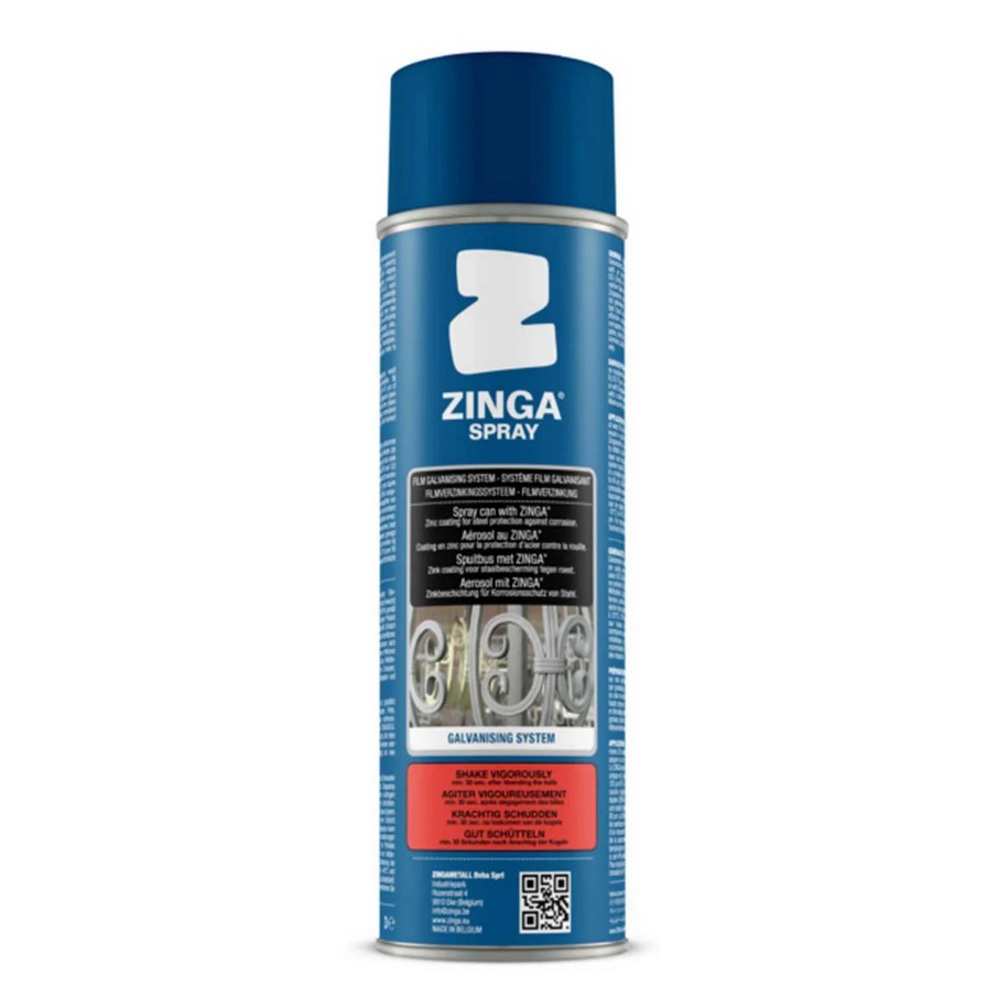Cynk w sprayu ZINGA 500ml "na zimno" - spray antykorozyjny jasnoszary do trudnych miejsc