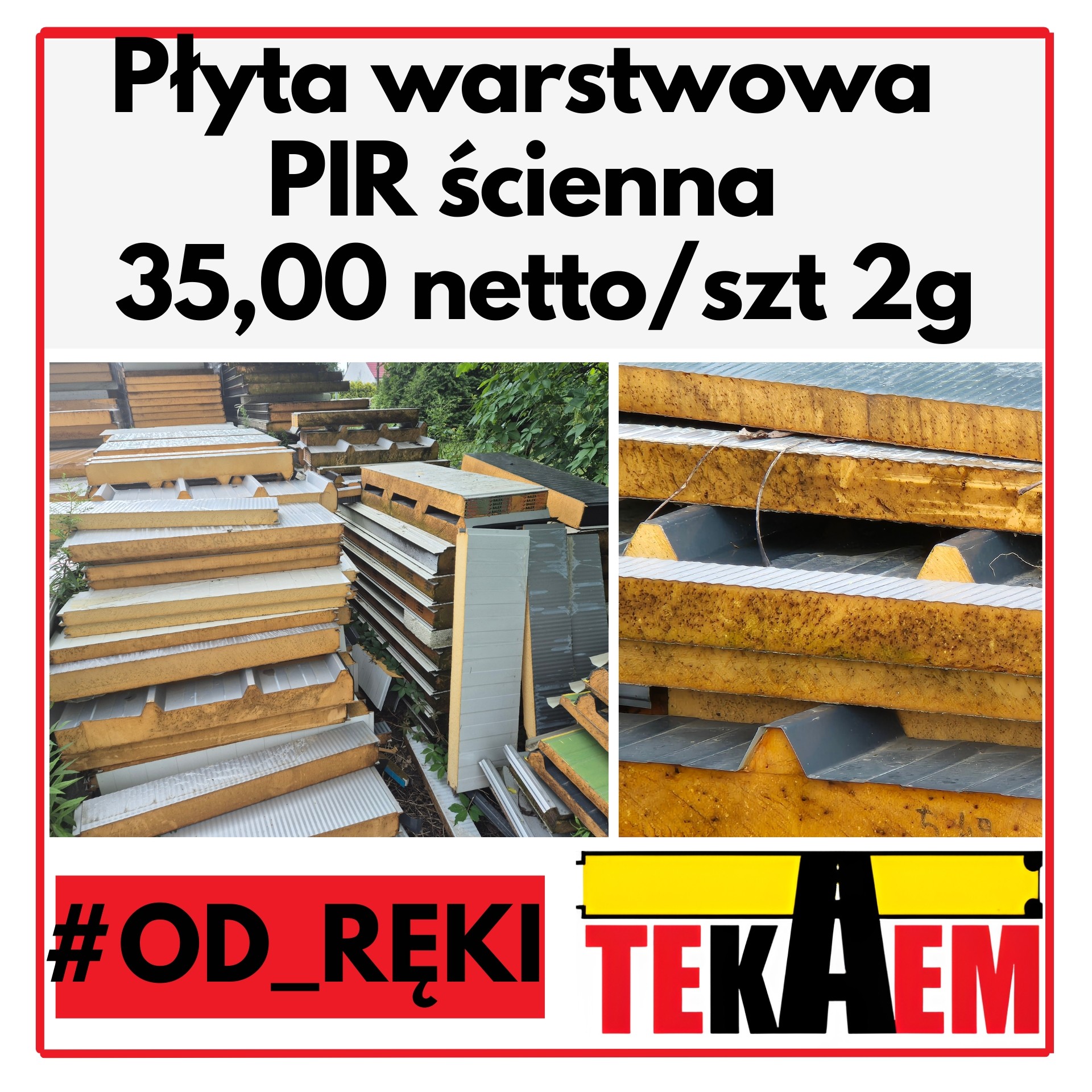 Płyty Warstwowe PIR ścienne 2gat