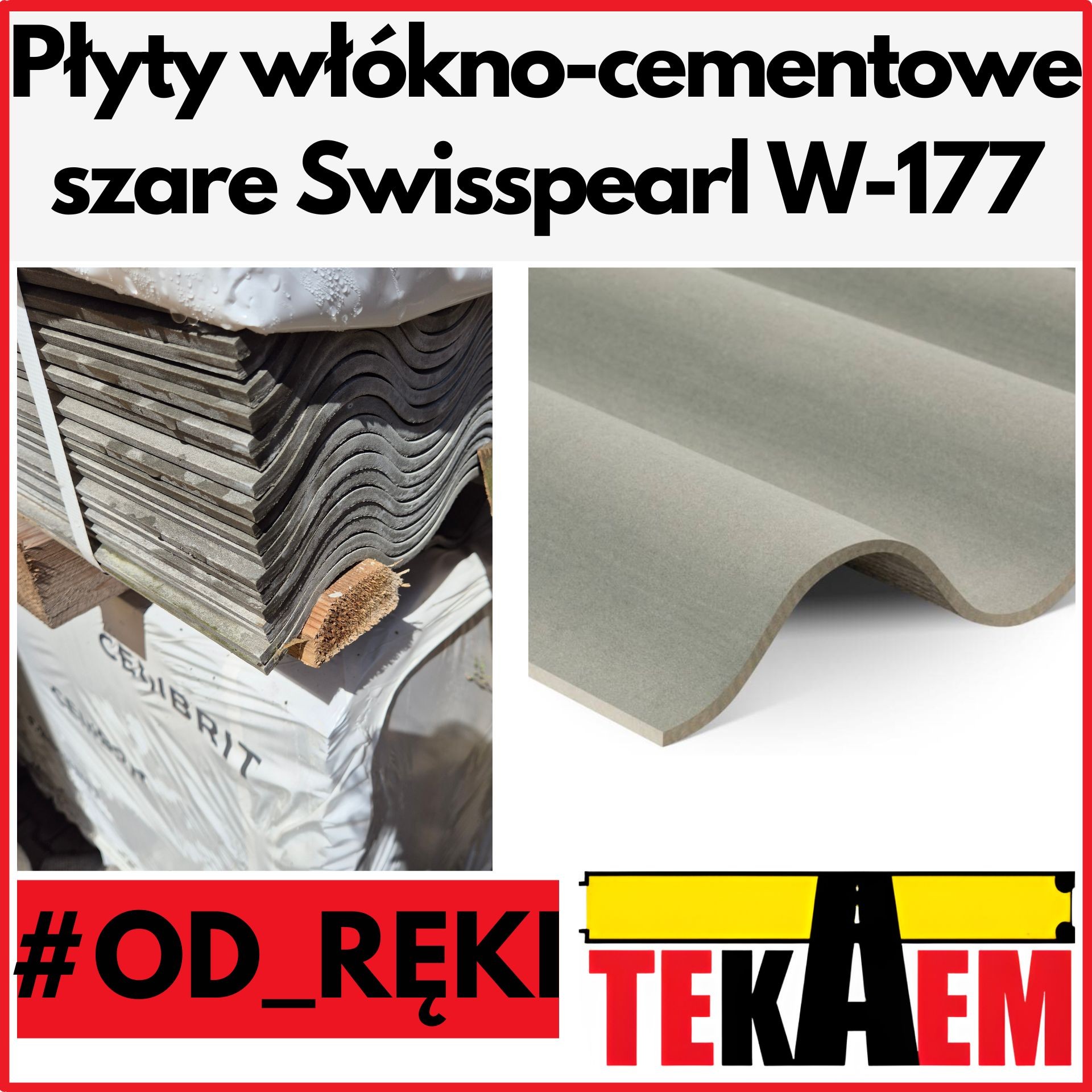 Płyty włókno-cementowe Eurofala OD RĘKI Swisspearl W177-6,5 wiele kolorów