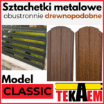 Sztachety metalowe CLASSIC ZŁOTY DĄB i ORZECH