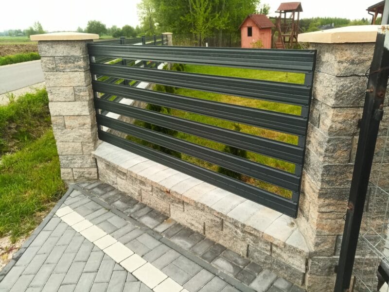 PRÓBKA 25cm Sztachety metalowe CLASSIC BRĄZ i GRAFIT POŁYSK / MAT obustronnie malowane - obrazek 4