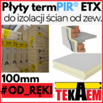 TermPIR ETX OD RĘKI 100mm ETICS płyty pod tynk 1200x600mm
