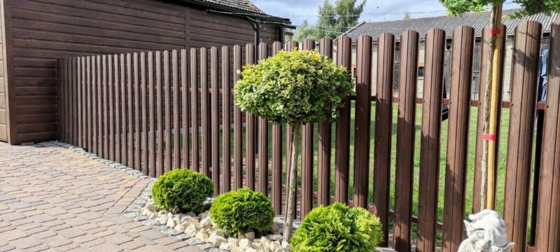 PRÓBKA 50cm Sztachety metalowe MAX BRĄZ i GRAFIT POŁYSK / MAT obustronnie malowane - obrazek 3