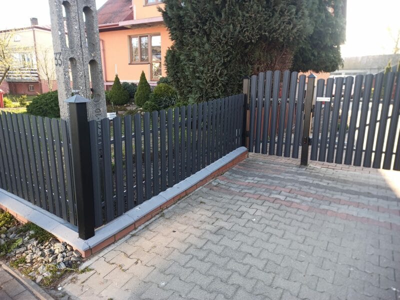 PRÓBKA 50cm Sztachety metalowe PLUS BRĄZ i GRAFIT POŁYSK / MAT obustronnie malowane - obrazek 5