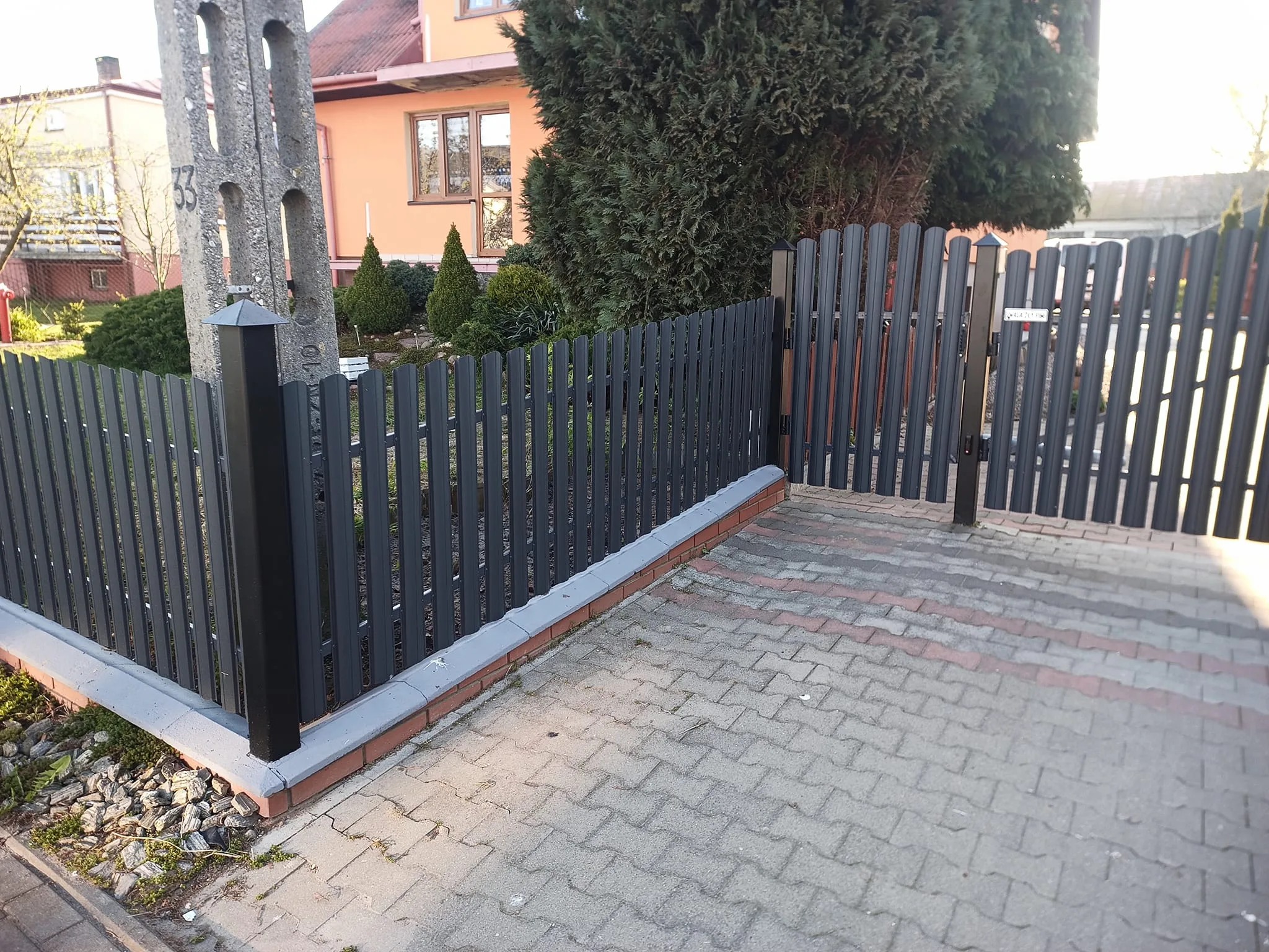 PRÓBKA 50cm Sztachety metalowe PLUS BRĄZ i GRAFIT POŁYSK / MAT obustronnie malowane - obrazek 5