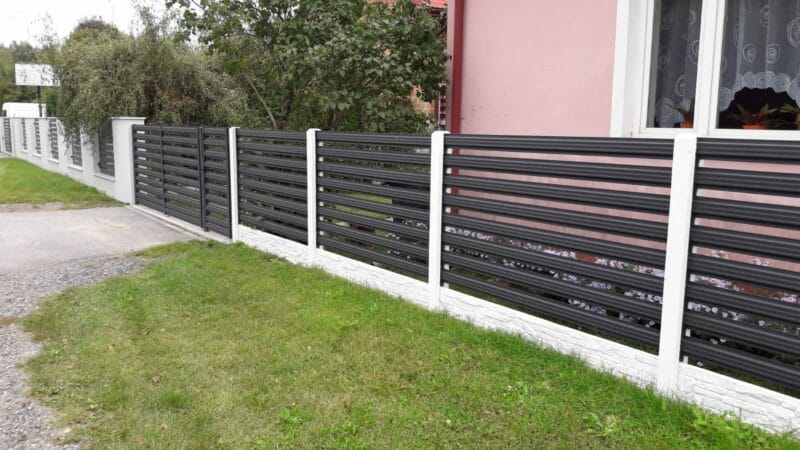 Sztachety metalowe PREMIUM BRĄZ, CZARNY i GRAFIT MAT obustronnie - obrazek 3