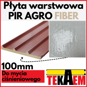 Płyty Warstwowe PIR dach Fiberglass 100mm 1gat