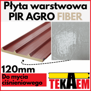 Płyty Warstwowe PIR dach Fiberglass 120mm 1gat
