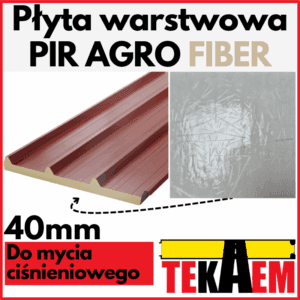 Płyty Warstwowe PIR dach Fiberglass 40mm 1gat