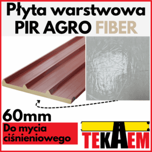 Płyty Warstwowe PIR dach Fiberglass 60mm 1gat