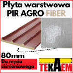 Płyty Warstwowe PIR dach Fiberglass 80mm 1gat
