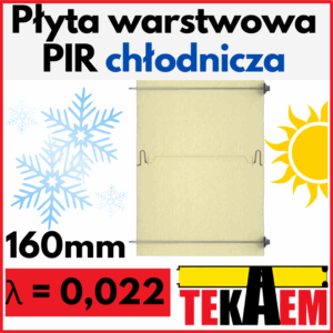 Płyta warstwowa Chłodnicza 160mm 1 gat