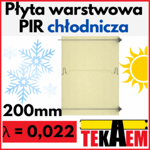 Płyta warstwowa Chłodnicza 200mm 1 gat