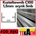 Kształtowniki ocynk profile C 100mm OD RĘKI na magazynie gr. 1,5mm