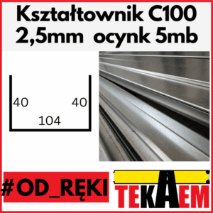 Kształtowniki ocynk profile C 100mm OD RĘKI na magazynie gr. 2,5mm