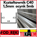 Kształtowniki ocynk profile C 40mm OD RĘKI na magazynie gr. 1,5mm