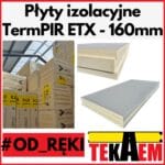 TermPIR ETX OD RĘKI 160mm ETICS płyty pod tynk 1200x600mm