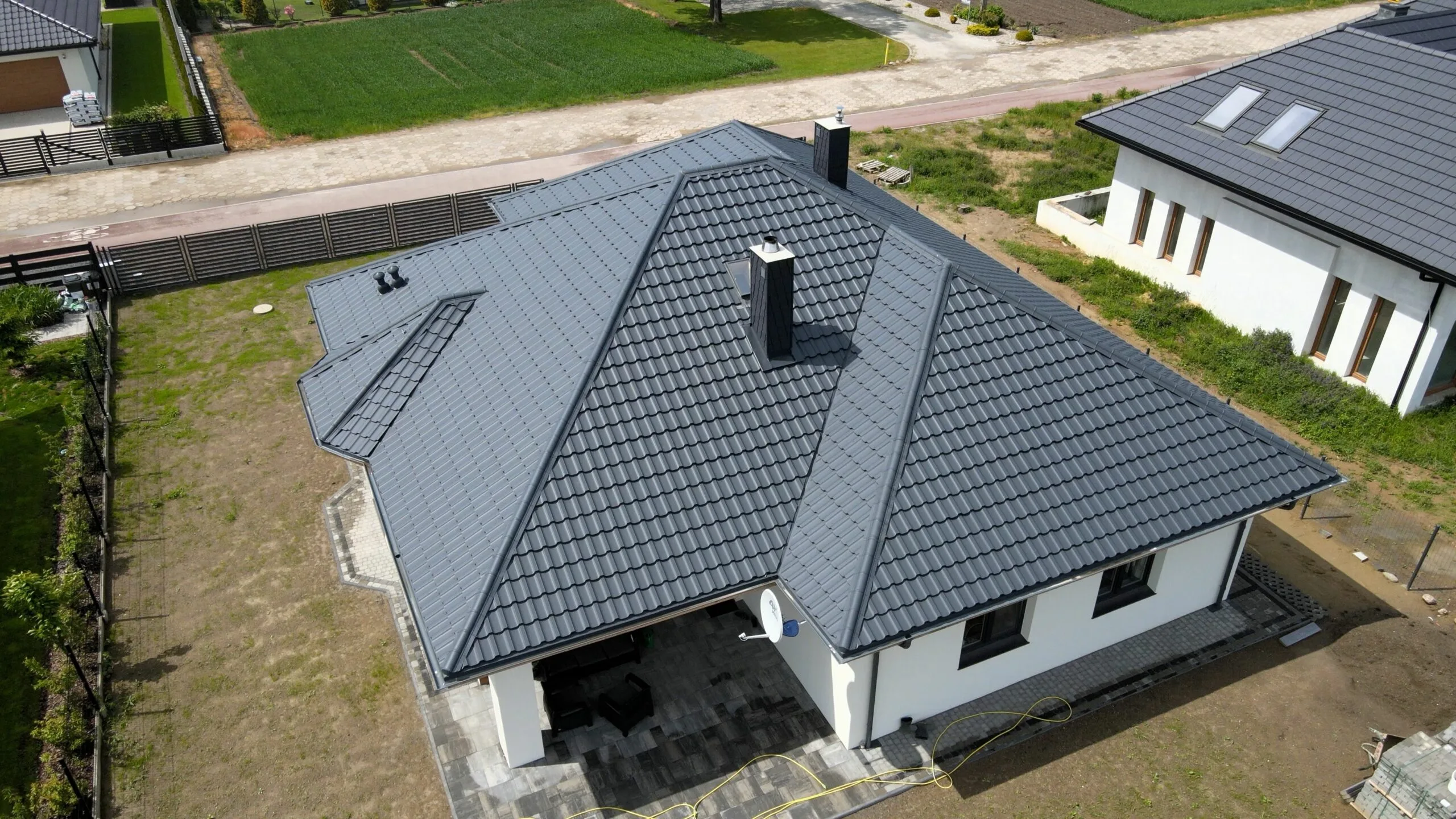 Blachodachówka modułowa PANORAMA antracyt na dach BM dachówka z blachy - obrazek 7