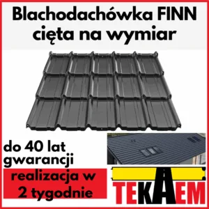 Blachodachówka cięta pod wymiar FINN na dach BP2 pokrycie dachowe dachówka z blachy