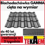 Blachodachówka GAMMA cięta na wymiar do 6,11mb długości