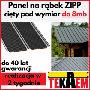 Panel na rąbek ZIPP cięty na wymiar do 8mb długości