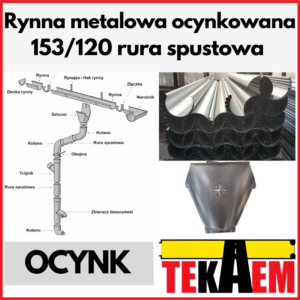 Rynna metalowa ocynkowana 153mm