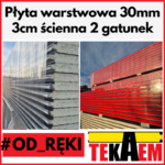Płyta Warstwowa z rdzeniem PIR ścienna 30mm płyta obornicka 3cm na elewacje