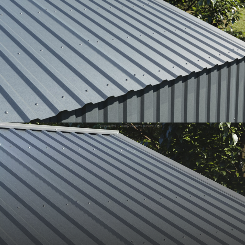 Blacha trapezowa T 14 pokrycie dachowe Blachodach blacha ocynkowana i powlekana na dach - obrazek 3