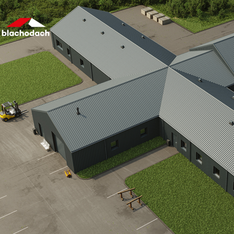 budynek pokazowy blacha trapezowa t 35