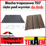 Blacha trapezowa T 7 pokrycie elewacyjne Blachodach blacha ocynkowana i powlekana na ścianę i podbitkę