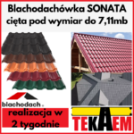 Blachodachówka SONATA cięta pod wymiar blachodach pokrycie dachowe