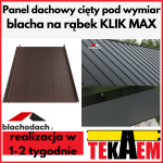 Panel dachowy KLIK MAX blacha na rąbek stojący cięta pod wymiar Blachodach pokrycie dachowe